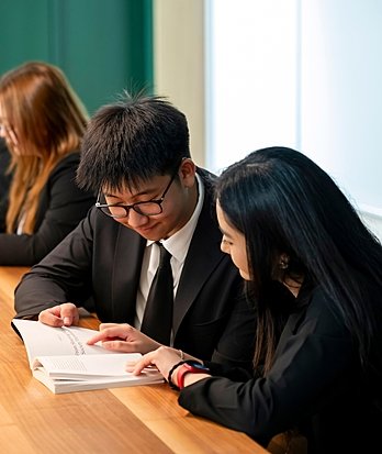 Sixth Form pupils exploring literature in English class at Brighton College Vibhavadi.