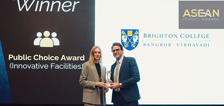  Brighton College Bangkok Vibhavadi receives the Public Choice Award for Innovative Facilities at the ASEAN School Awards 2026. 