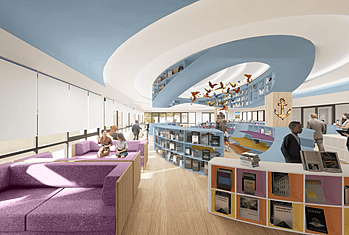 Prep library at Brighton College Vibhavadi, a top international school in Thailand, enhancing academic excellence.