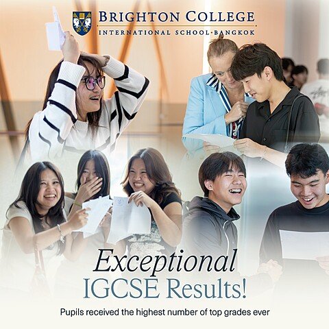  IGCSE result day at Brighton College Bangkok pupils exceptional grades 