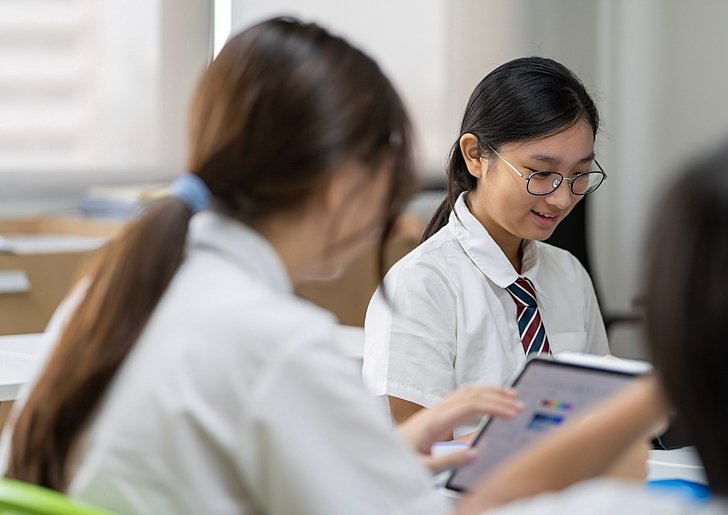  อาคารเรียนของโรงเรียนนานาชาติ ไบรท์ตัน คอลเลจ วิภาวดี โรงเรียนอินเตอร์วิภาวดี ใกล้ดอนเมือง 