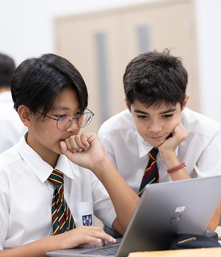  Pupils learning computing at Brighton College Vibhavadi, gaining digital skills essential for future-ready education. 