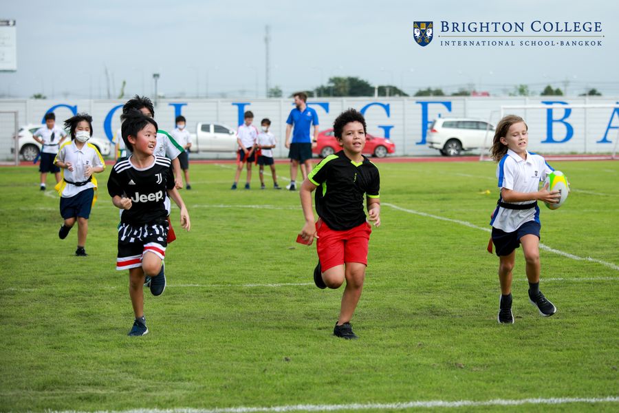 Tag Rugby CCA on Tuesdays is for girls and boys in Years 5 and 6